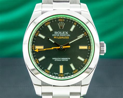 rolex milgauss green dial.